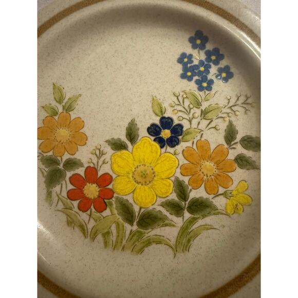 Mikasa Stone Village Tropicana KB104 7” Dessert Plates Set of 5 Vintage 1970s - Picture 5 of 6